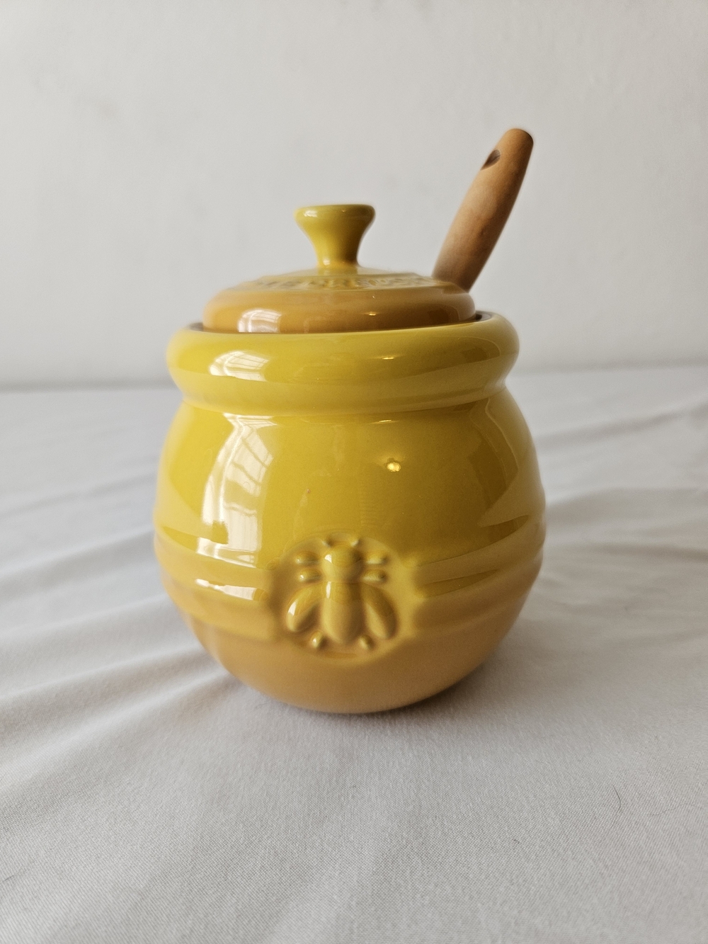 Le Creuset Glossy Mustard Yellow Stoneware Jar